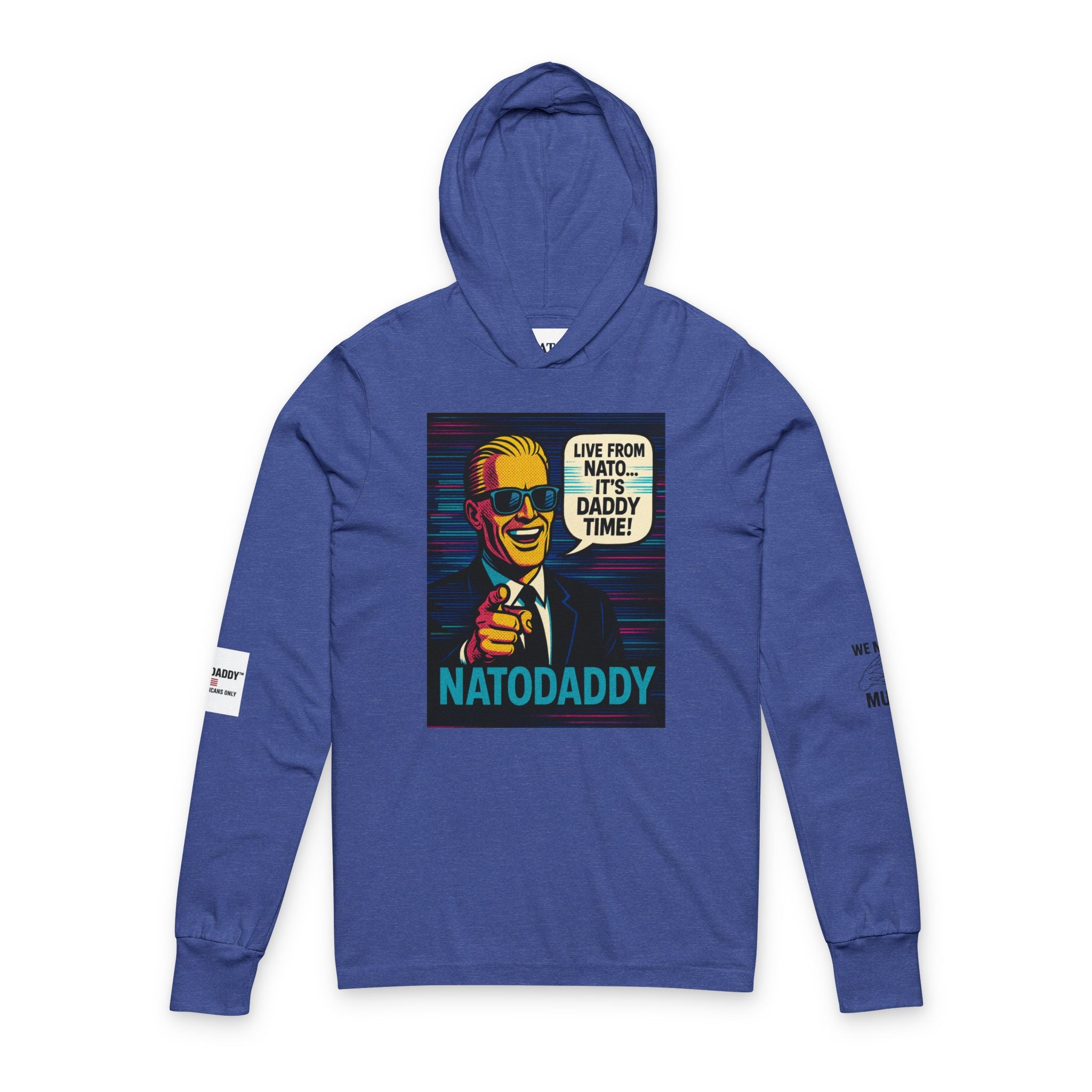 Nato Daddy Hoodie: Unisex Long Sleeve Tee, Fun Gift for Dads, Casual Wear, Father's Day, Family Events, Graphic Tee