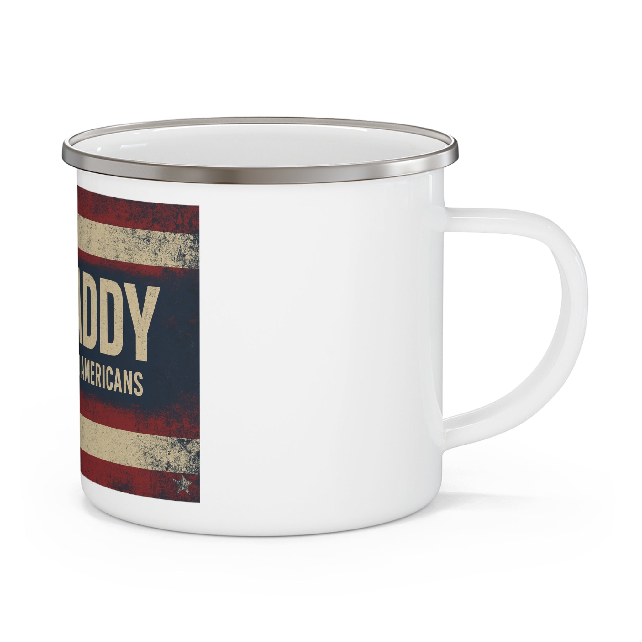 Patriotic Enamel Camping Mug, Perfect Gift for Dads, Outdoor Lovers, Hiking, BBQ, Father's Day, Camping Essentials