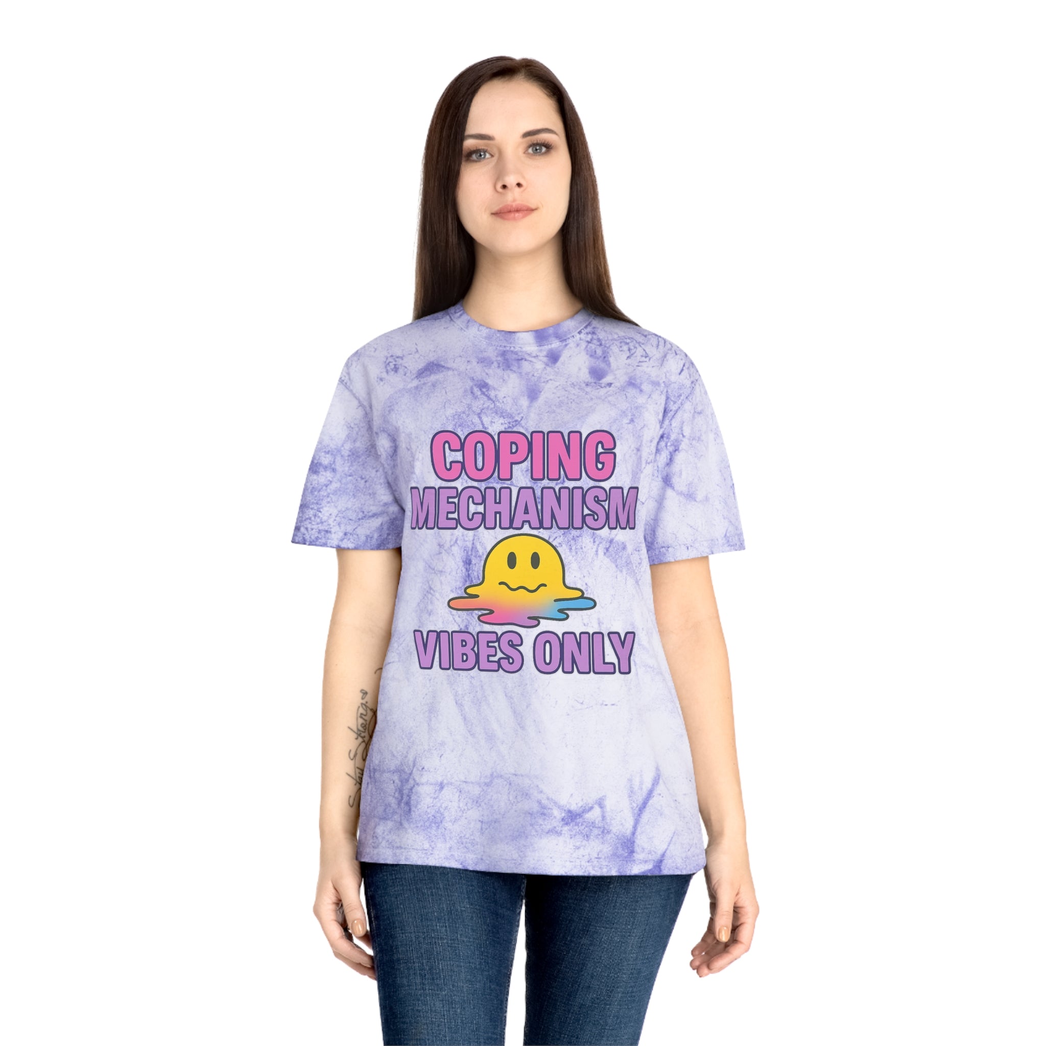 Colorful Coping Mechanism T-Shirt, Summer Casual Wear, Gift for Mental Health Awareness, Mood Boosting Apparel, Unisex Fashion
