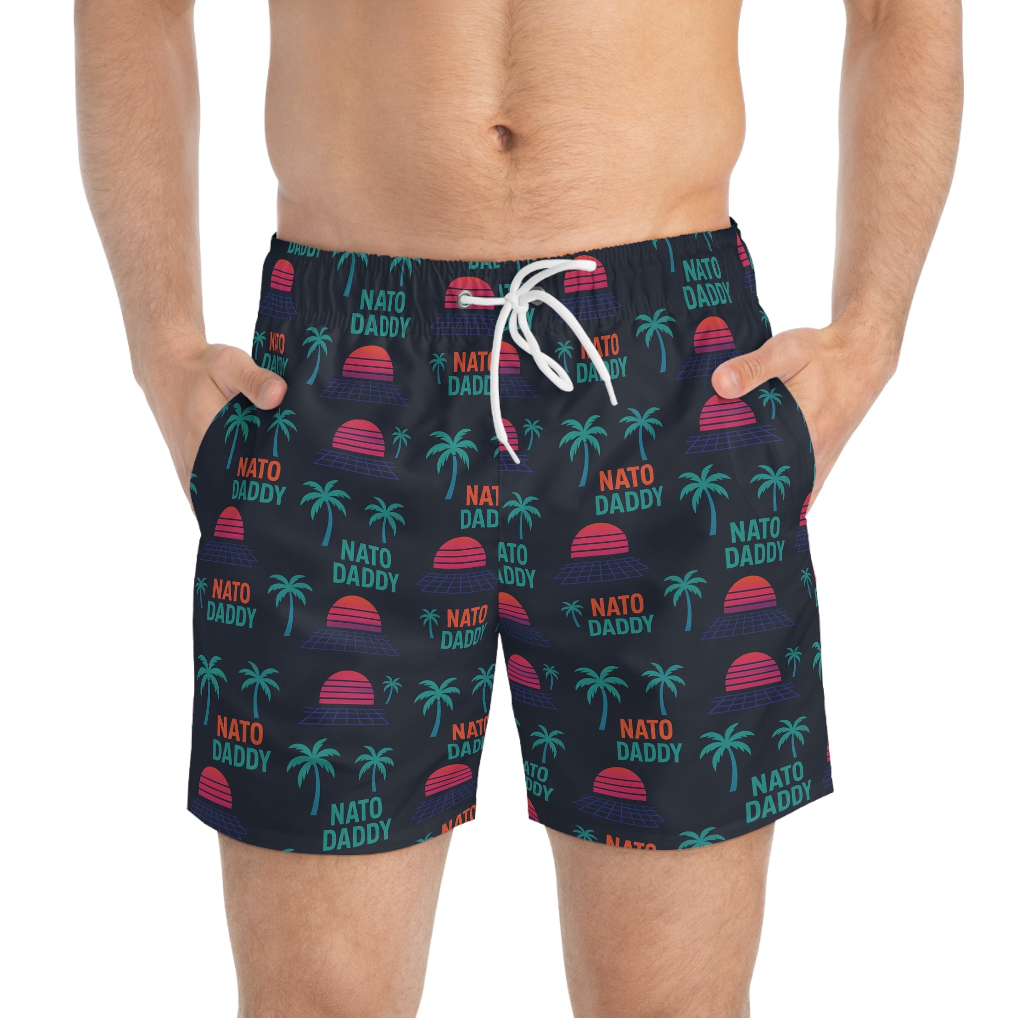 Tropical Swim Trunks for Dads, Fun Father's Day Gift, Beach Day Essentials, Pool Party Attire, Summer Vacation Swimwear