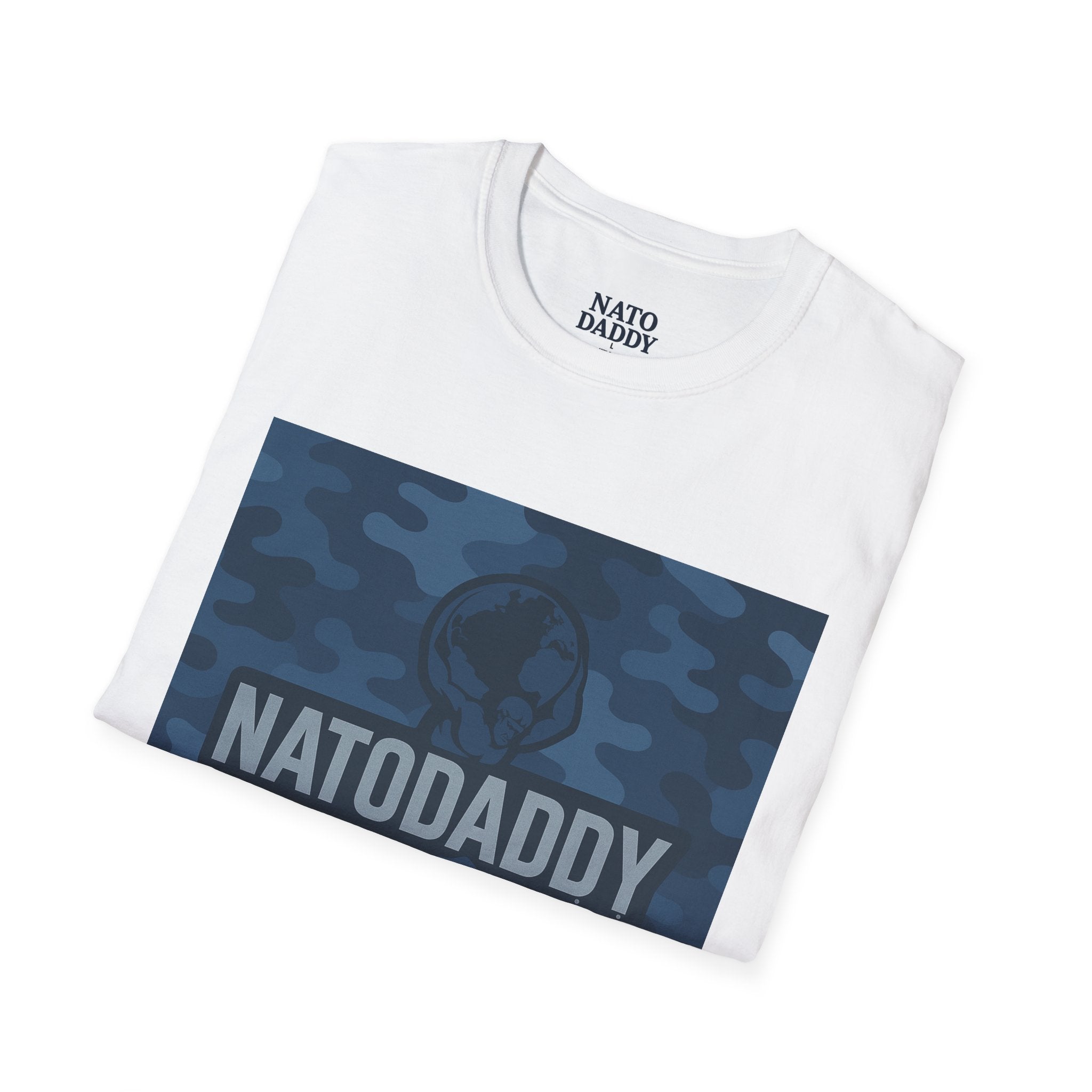 NATO Daddy T-Shirt for Dads, Cool Casual Wear, Unique Gift for Father's Day, Unisex Softstyle Tee, Camo Graphic Shirt
