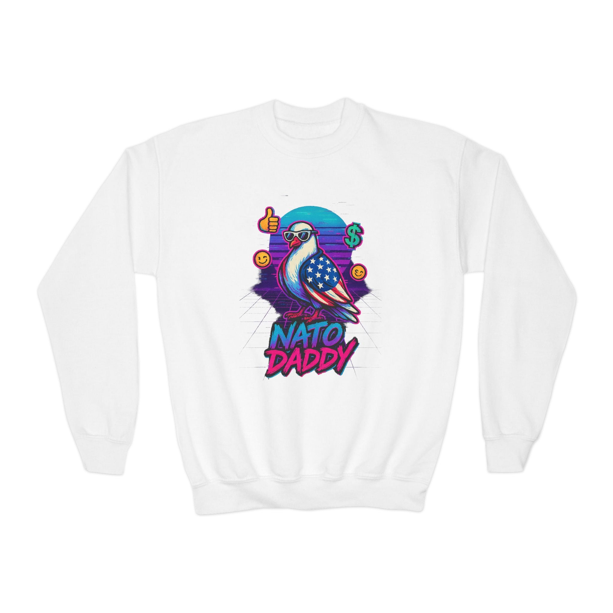 Hip Retro Youth Crewneck Sweatshirt with Fun NATO DADDY Design, Stylish Streetwear, Gift Idea for Kids, Cool Casual Wear, Trendy [...]