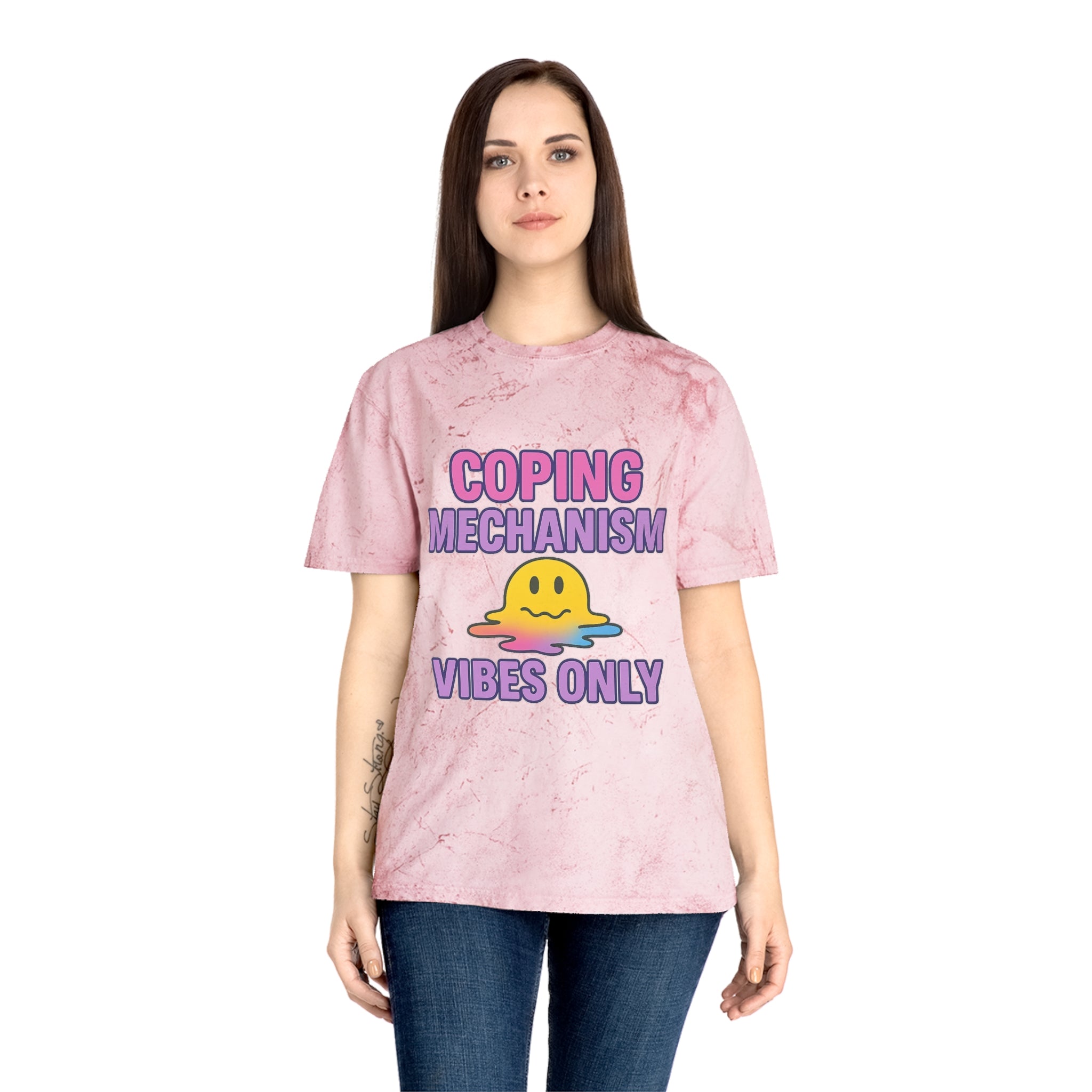 Colorful Coping Mechanism T-Shirt, Summer Casual Wear, Gift for Mental Health Awareness, Mood Boosting Apparel, Unisex Fashion