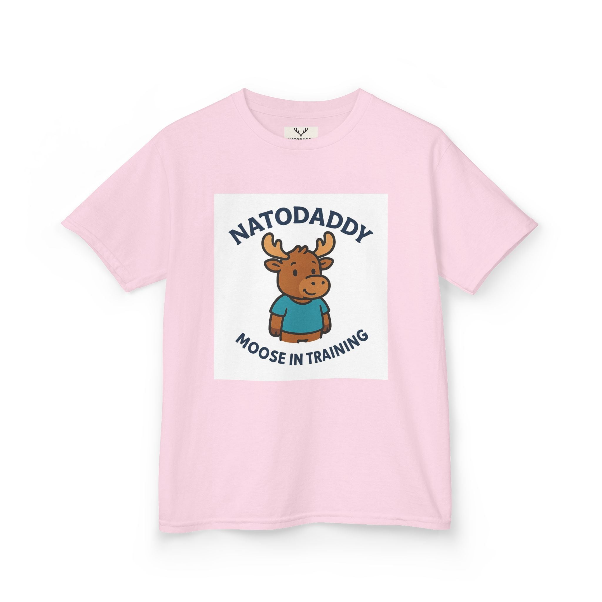 Kids Moose in Training Tee, Fun Children's Shirt, Gift for Dads, Playful Apparel, Birthday Party Outfit, Family Matching Tee