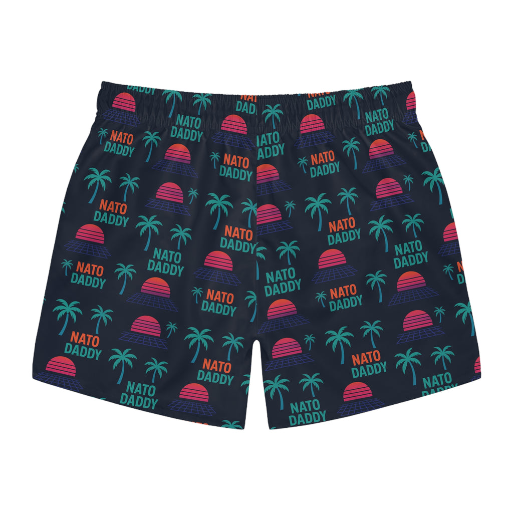 Tropical Swim Trunks for Dads, Fun Father's Day Gift, Beach Day Essentials, Pool Party Attire, Summer Vacation Swimwear