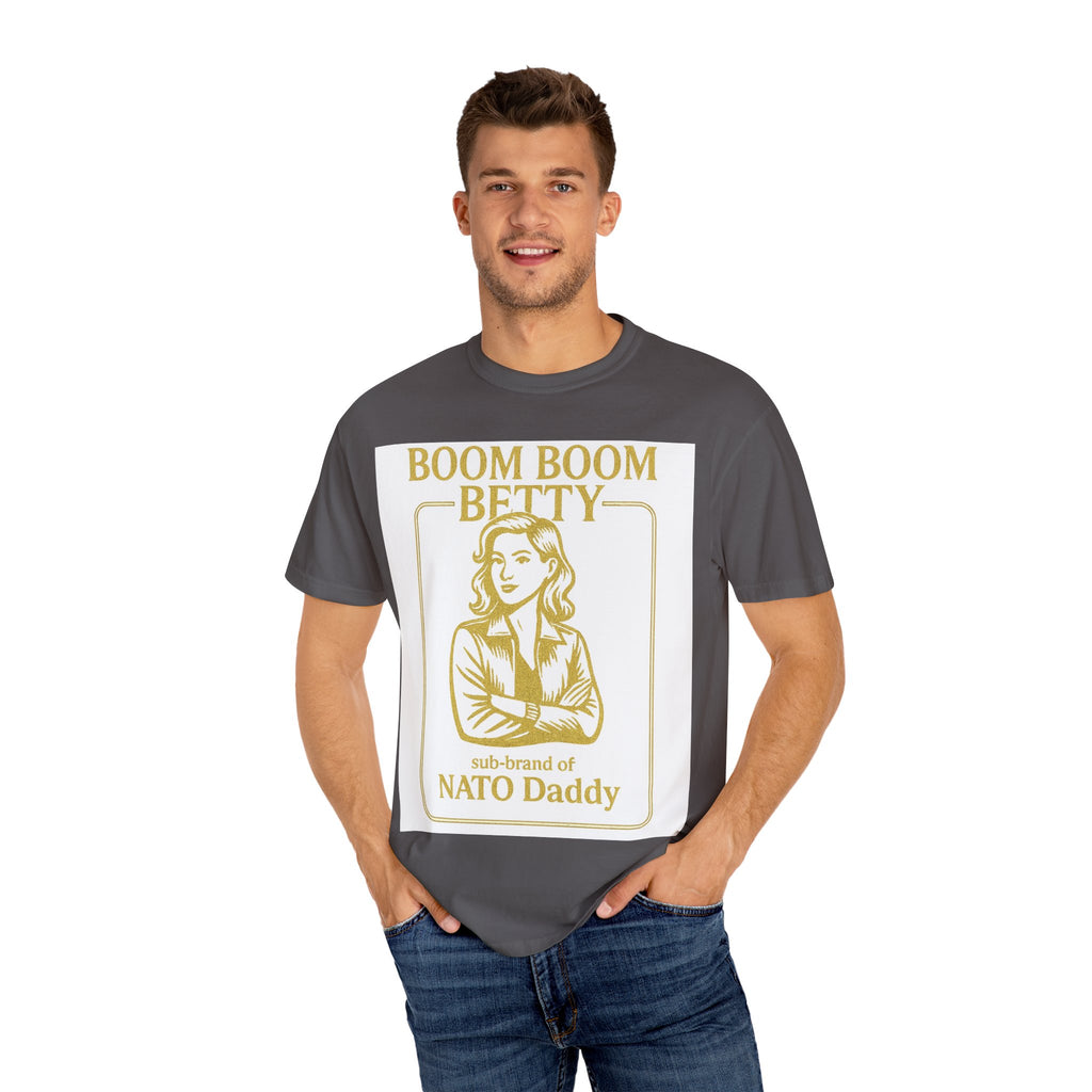 Boom Boom Betty Unisex T-Shirt, Funny Graphic Tee, Gift for Dads, Quirky Casual Wear, Unique Father's Day Present, Humor Shirt