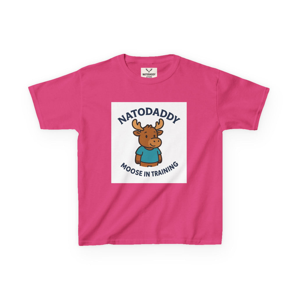Kids Moose in Training Tee, Fun Children's Shirt, Gift for Dads, Playful Apparel, Birthday Party Outfit, Family Matching Tee