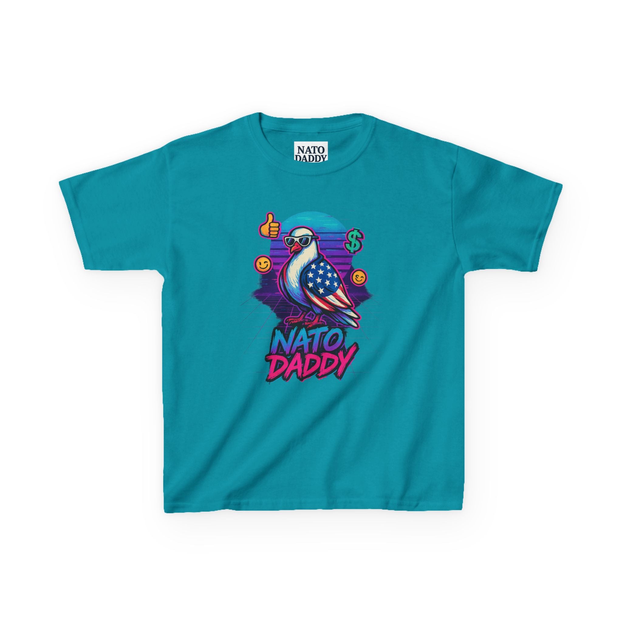 Colorful Kids Heavy Cotton™ Tee - Fun Graphic Tee, Bird Design, Gift for Kids, Casual Wear, Birthday Gift, Summer Outfits