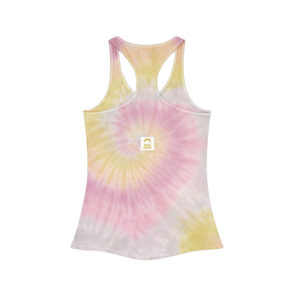 BOOM BOOM BETTY Tie Dye Racerback Tank Top - Summer Vibes, Beachwear, Festival Outfit, Casual Wear, Gift for Her