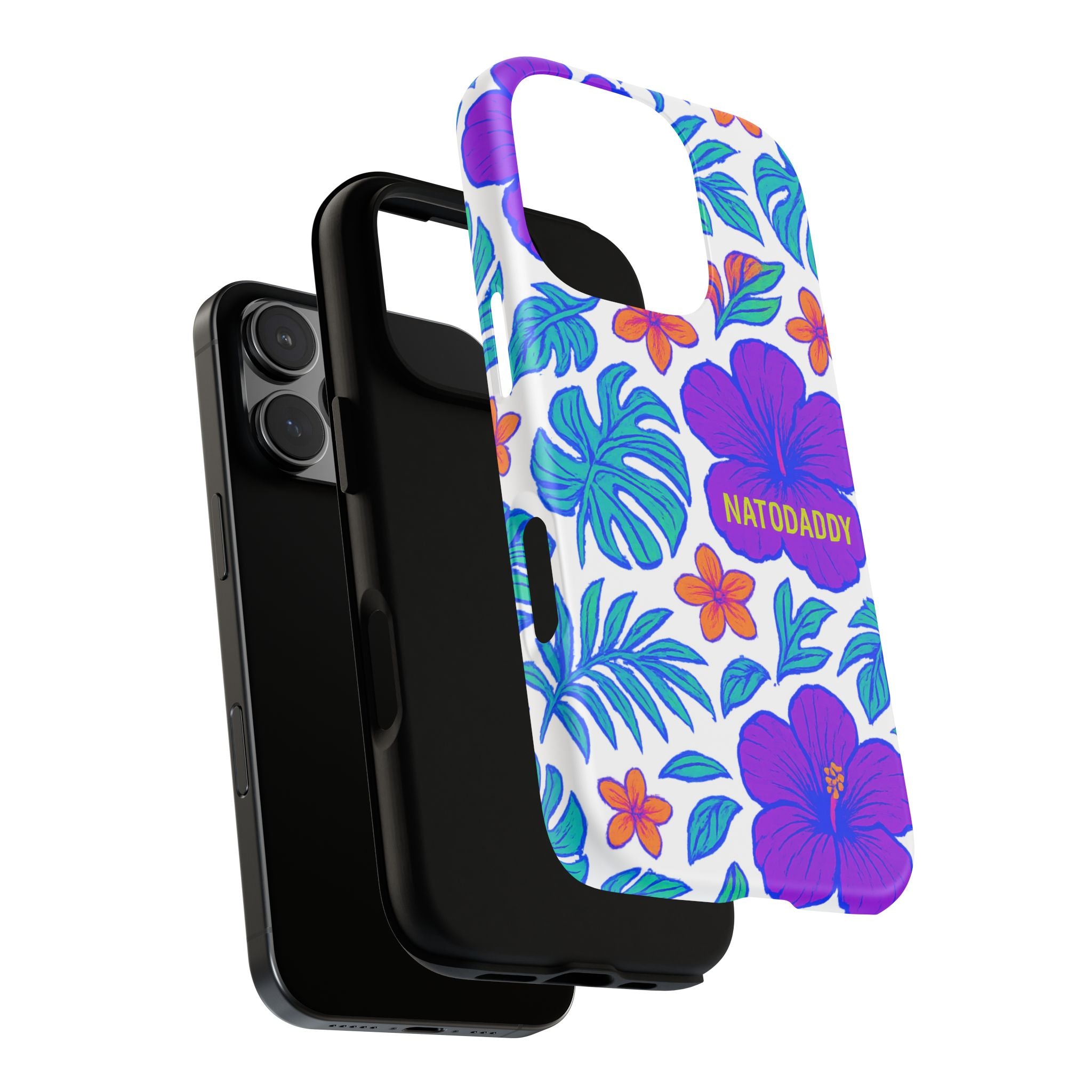 Tropical Phone Case | Tough Cases with Floral Design, Gift for Him/Her, Summer Vibe, Phone Accessory, Cute Design