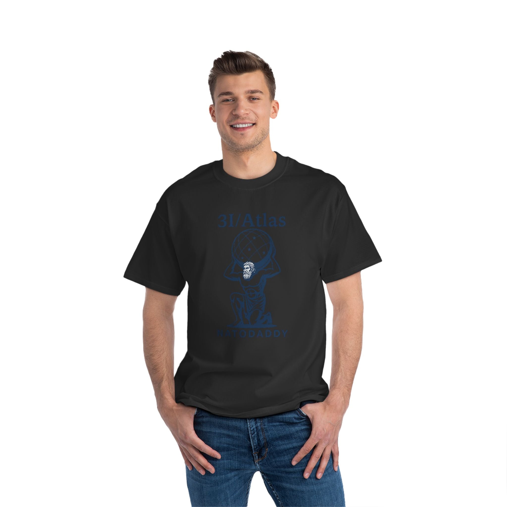 Atlas Daddy T-Shirt, Father's Day Gift, Cartoon Tee, Unique Dads Apparel, Fun Gift for Fathers, Summer Style, Comfy Casual Wear