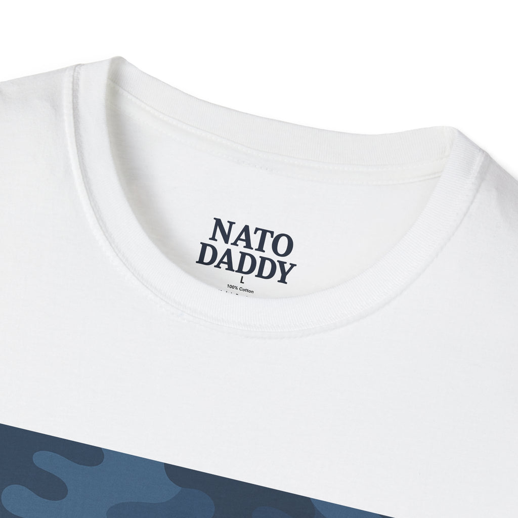 NATO Daddy T-Shirt for Dads, Cool Casual Wear, Unique Gift for Father's Day, Unisex Softstyle Tee, Camo Graphic Shirt