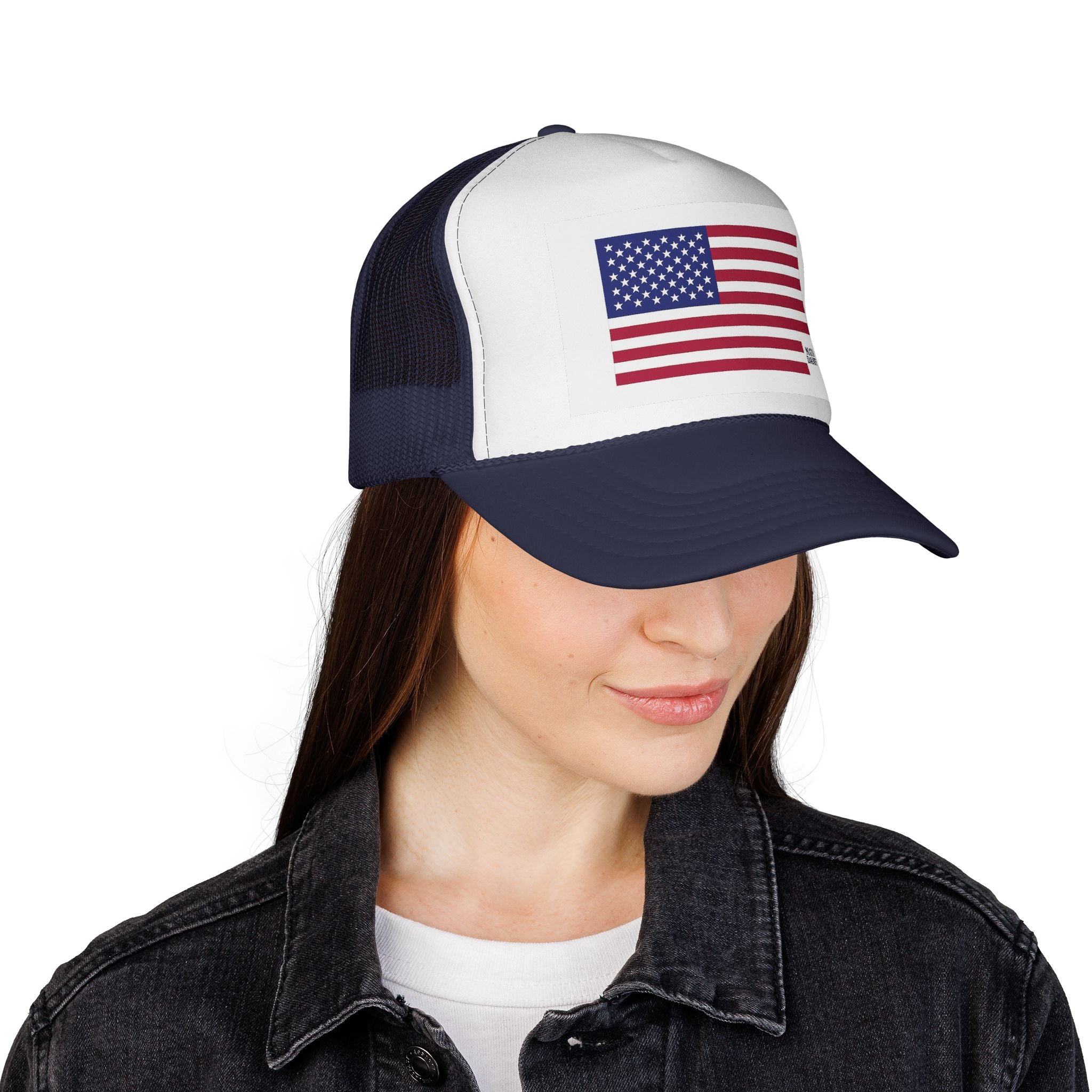 Patriotic Trucker Cap, American Flag Hat, Outdoor Hat, Festival Apparel, Summer Accessories, Gift for Him/Her, USA Pride