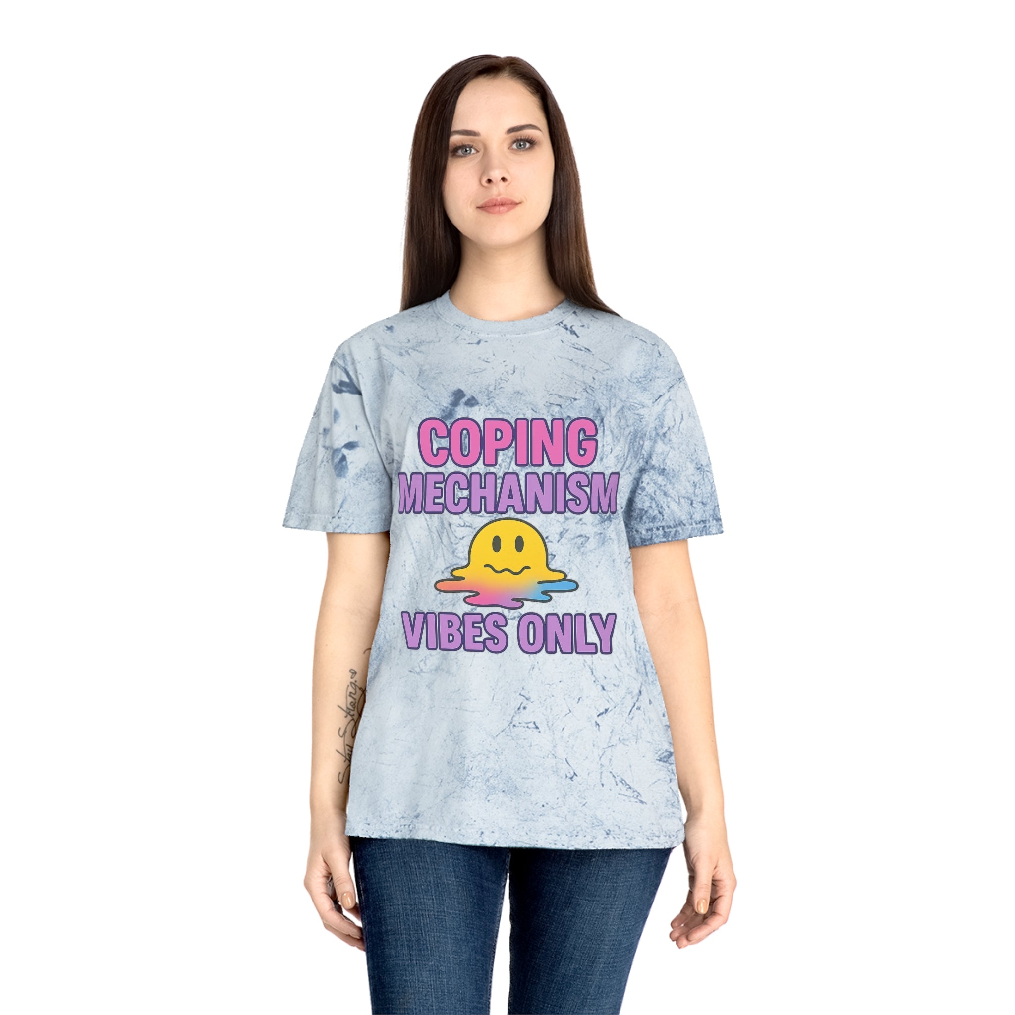 Colorful Coping Mechanism T-Shirt, Summer Casual Wear, Gift for Mental Health Awareness, Mood Boosting Apparel, Unisex Fashion