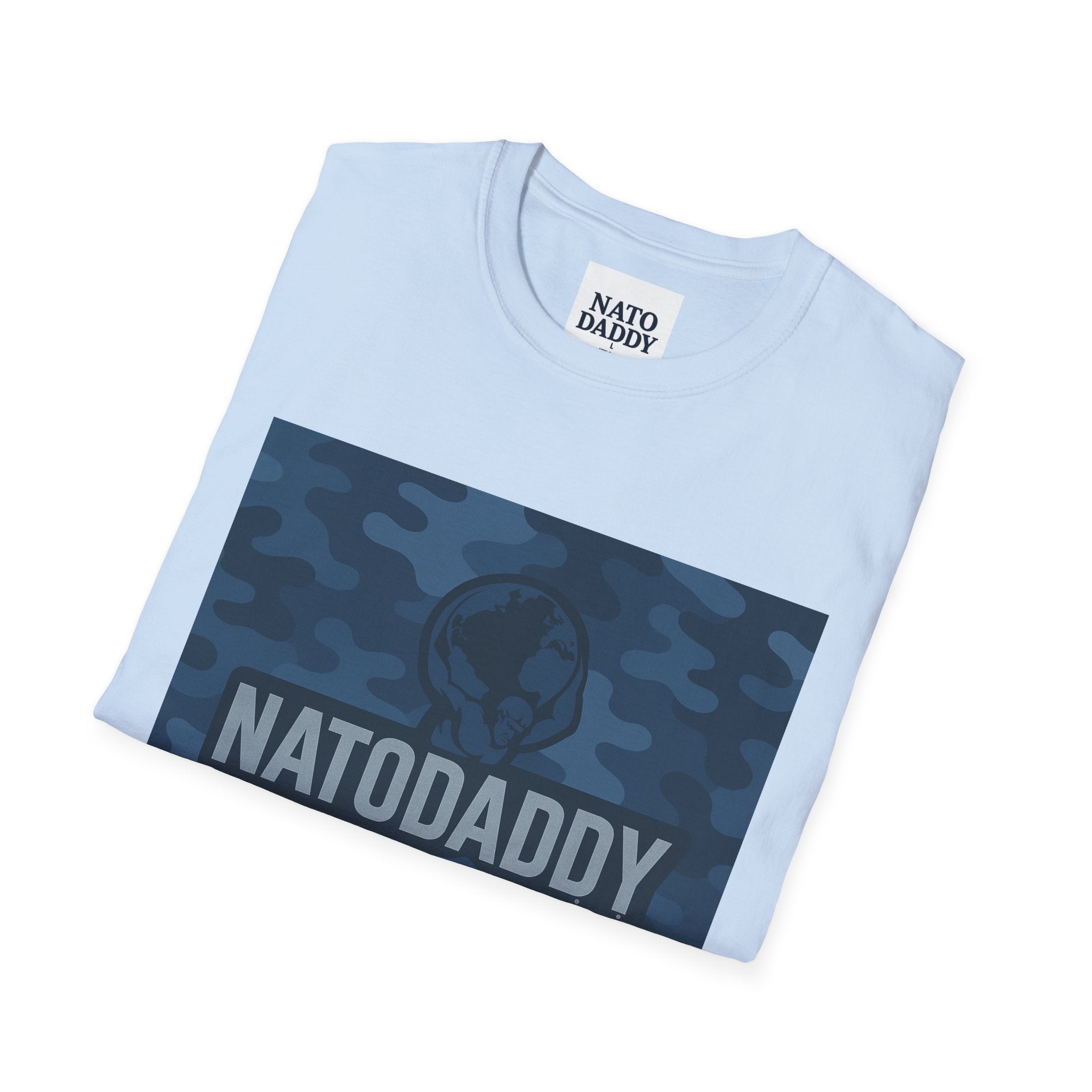 NATO Daddy T-Shirt for Dads, Cool Casual Wear, Unique Gift for Father's Day, Unisex Softstyle Tee, Camo Graphic Shirt