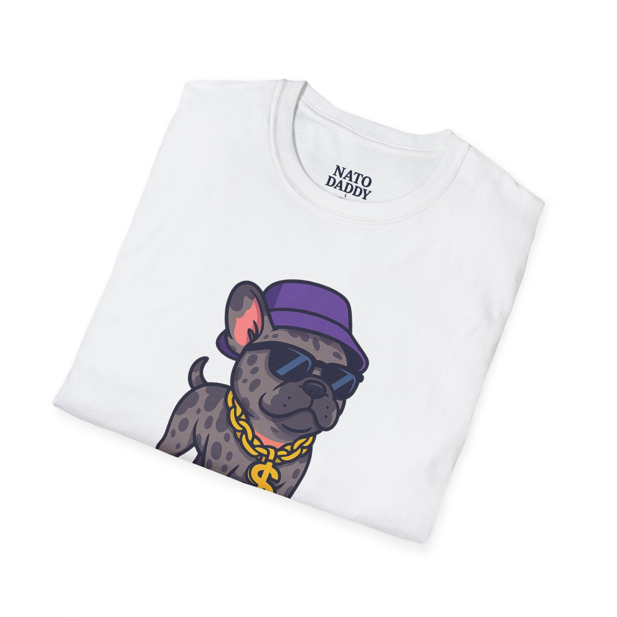 Hip Dog Dad Unisex Softstyle T-Shirt, Cute Dog Shirt, Gift for Pet Lovers, Animal Lover Tee, Fun Graphic Top