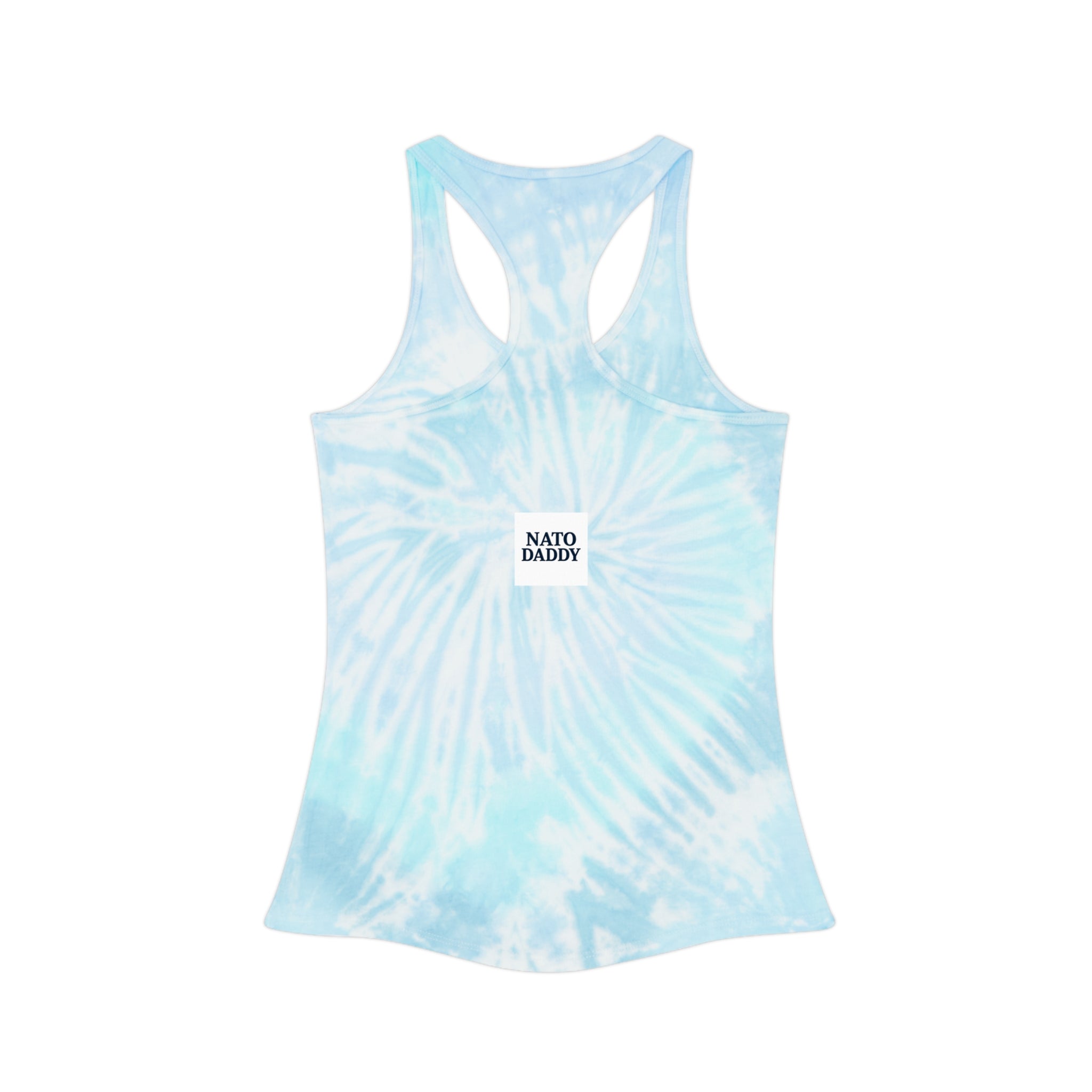 Retro Tie Dye Racerback Tank Top, Summer Workout Top, Beachwear, Vacation Essential, Gift for Dad, Festival Outfit
