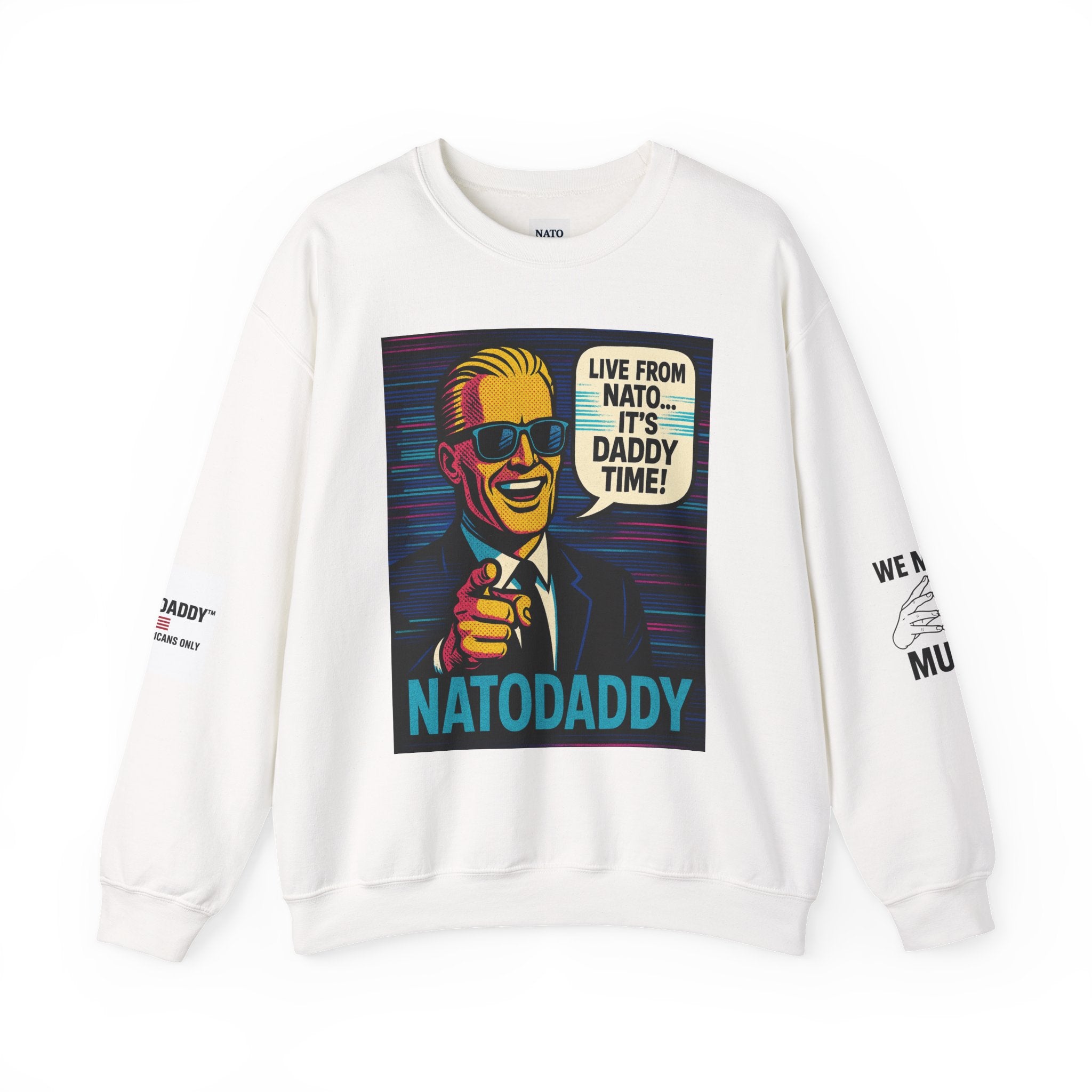NATODADDY Humor Crewneck Sweatshirt, Unisex Sweatshirt, Funny Gift for Dads, Dad Humor Apparel, Casual Wear for Holidays