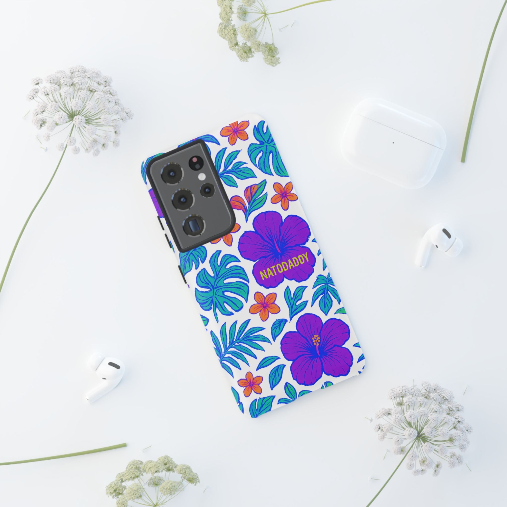 Tropical Phone Case | Tough Cases with Floral Design, Gift for Him/Her, Summer Vibe, Phone Accessory, Cute Design
