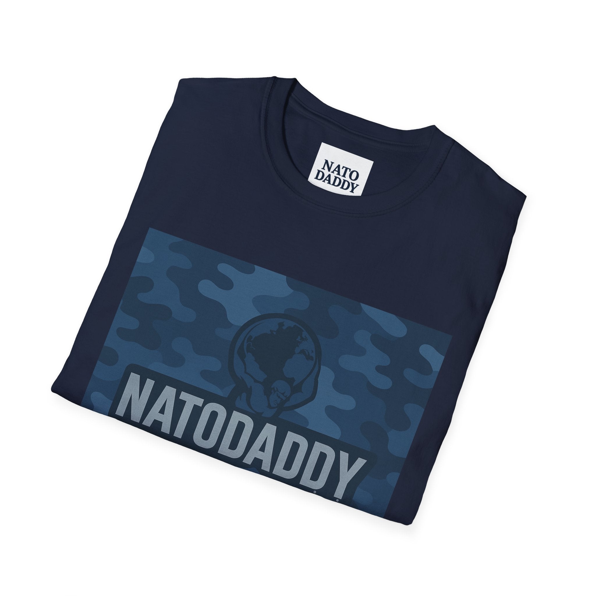 NATO Daddy T-Shirt for Dads, Cool Casual Wear, Unique Gift for Father's Day, Unisex Softstyle Tee, Camo Graphic Shirt