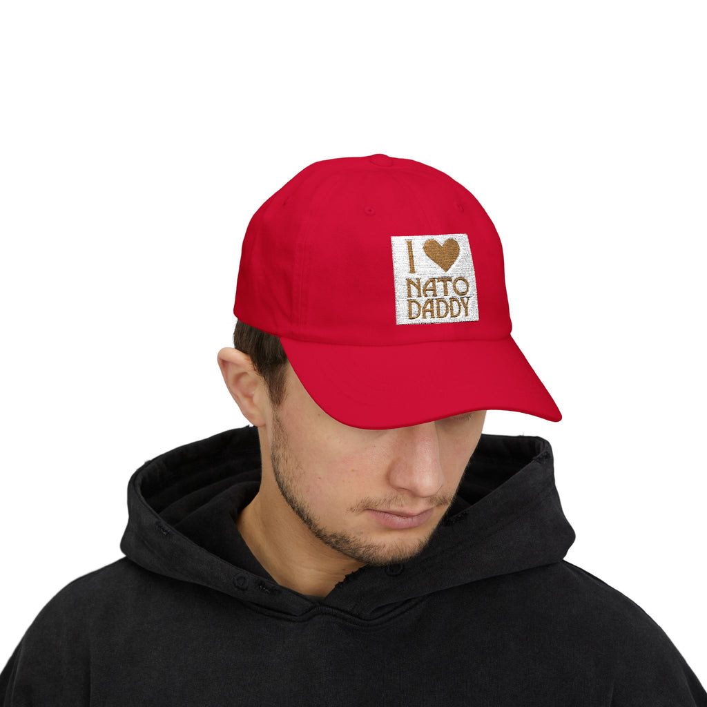 I Love NATO Daddy Cap, Classic Dad Cap, Father's Day Gift, Casual Dad Hat, Summer Accessory, Gift for Dad