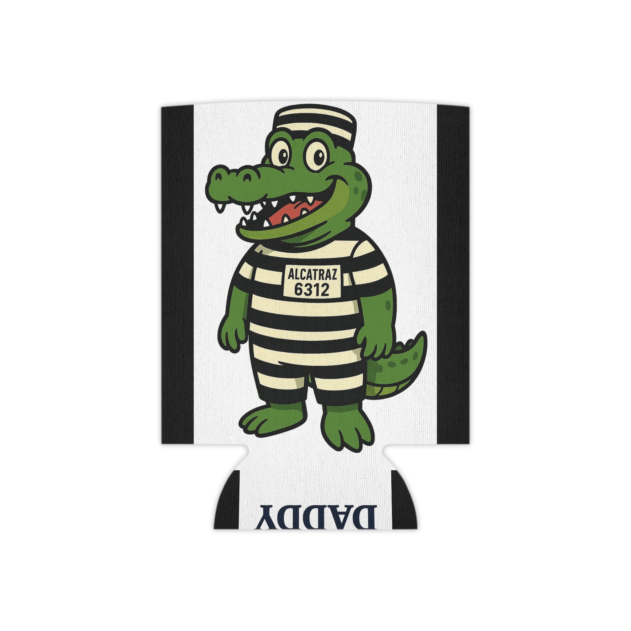 Alcatraz Crocodile Can Cooler – Fun Drink Sleeve, Unique Gift for Dads, Party Favors, Beach, BBQ, Relaxation