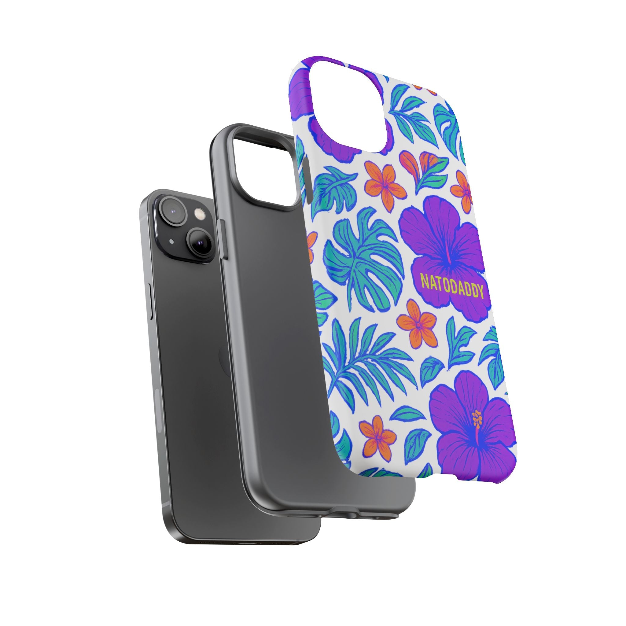 Tropical Phone Case | Tough Cases with Floral Design, Gift for Him/Her, Summer Vibe, Phone Accessory, Cute Design