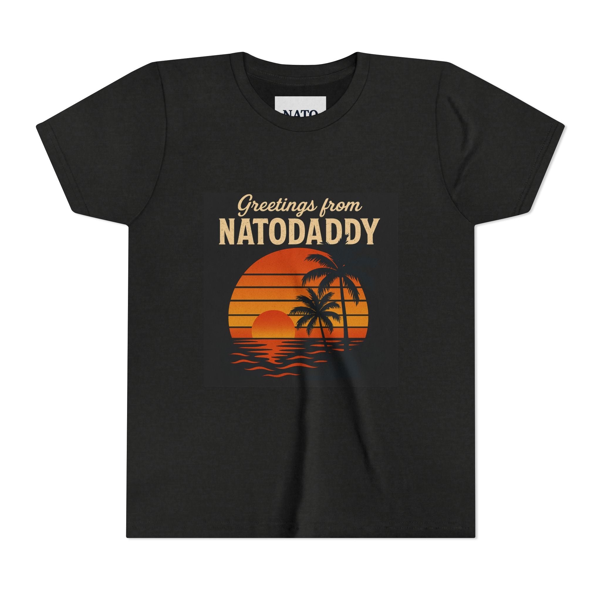 Vintage Beach Vibes Youth Tee, Cool Summer Shirt, Perfect for Vacations, Gift for Kids, Retro Natodaddy Design