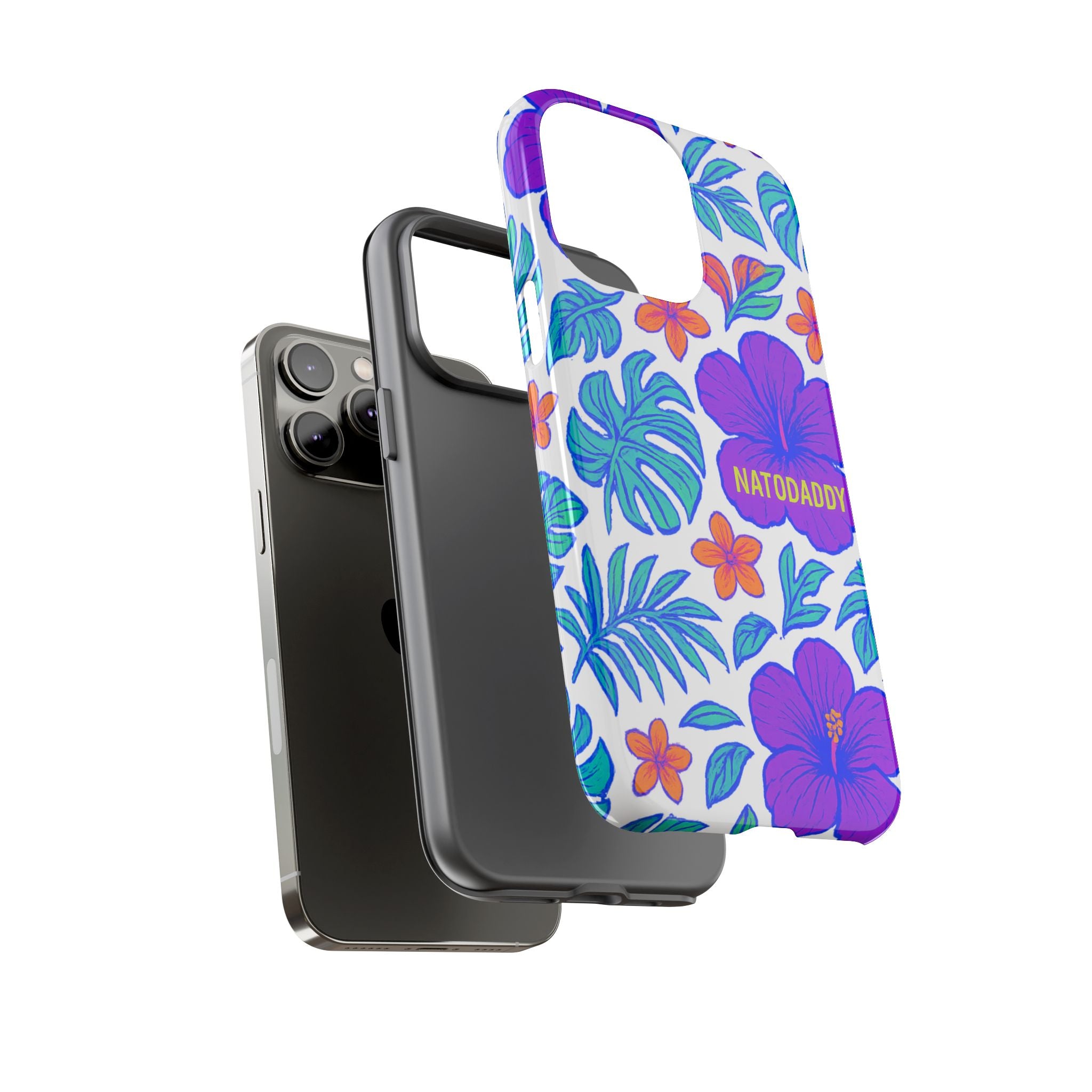 Tropical Phone Case | Tough Cases with Floral Design, Gift for Him/Her, Summer Vibe, Phone Accessory, Cute Design