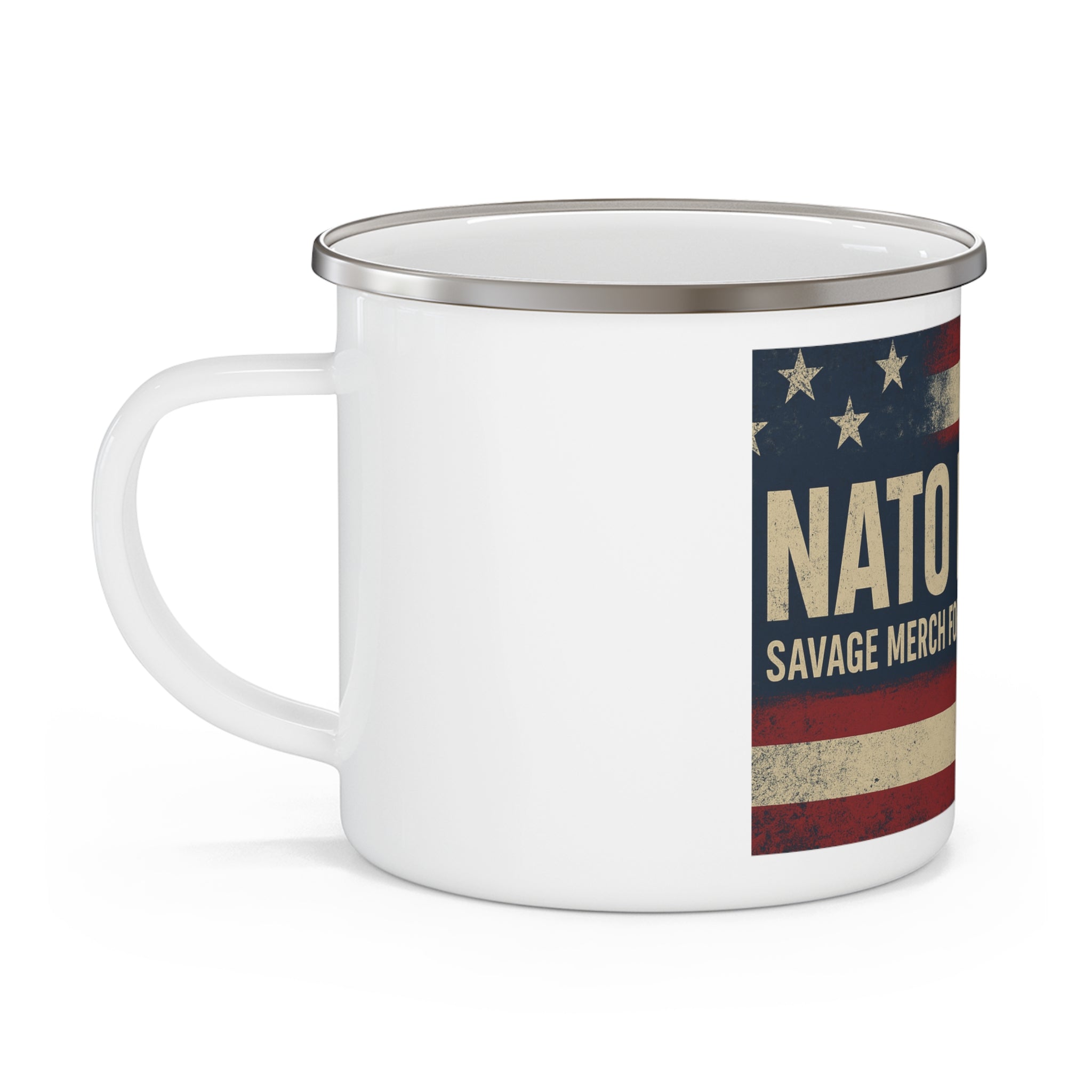 Patriotic Enamel Camping Mug, Perfect Gift for Dads, Outdoor Lovers, Hiking, BBQ, Father's Day, Camping Essentials
