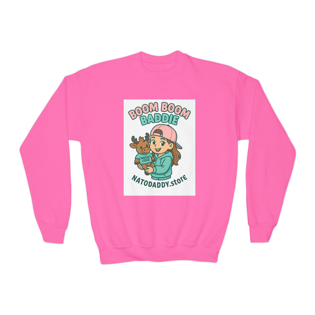 Youth Crewneck Sweatshirt with Fun Cartoon Graphics, Cozy Kids Sweater, Perfect for Everyday Wear, Birthday Gift, Holiday Apparel
