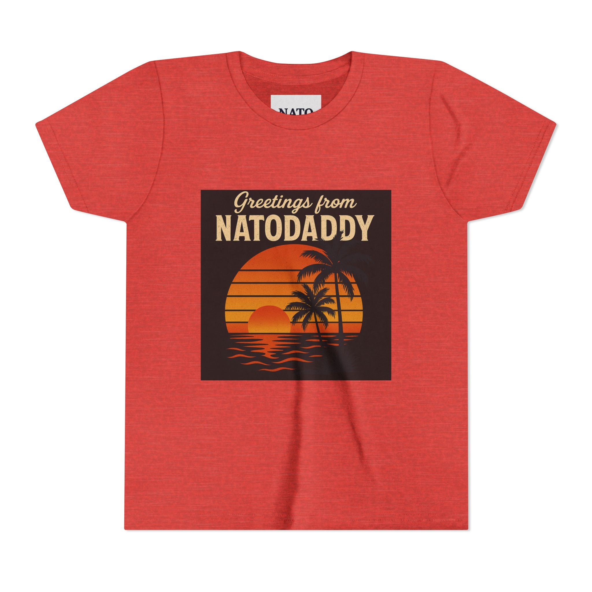 Vintage Beach Vibes Youth Tee, Cool Summer Shirt, Perfect for Vacations, Gift for Kids, Retro Natodaddy Design