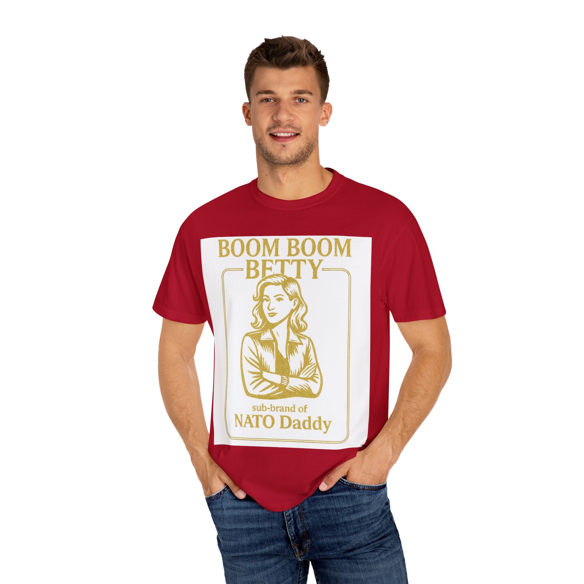 Boom Boom Betty Unisex T-Shirt, Funny Graphic Tee, Gift for Dads, Quirky Casual Wear, Unique Father's Day Present, Humor Shirt