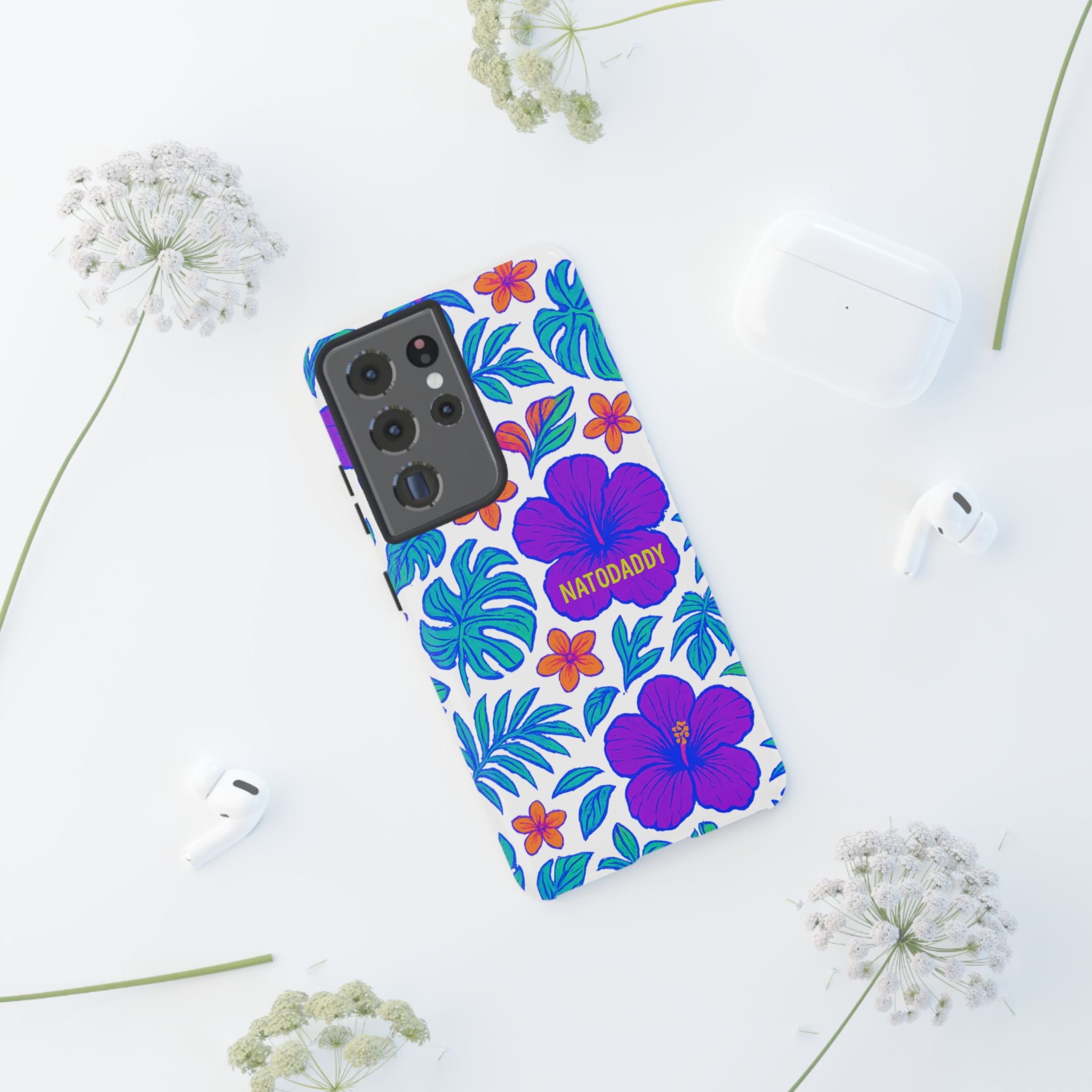 Tropical Phone Case | Tough Cases with Floral Design, Gift for Him/Her, Summer Vibe, Phone Accessory, Cute Design