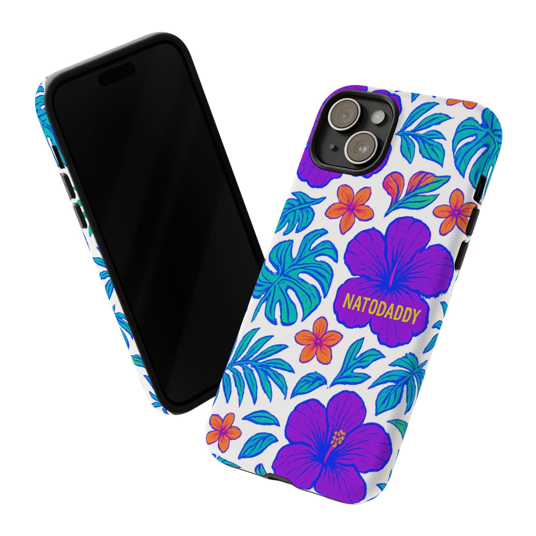 Tropical Phone Case | Tough Cases with Floral Design, Gift for Him/Her, Summer Vibe, Phone Accessory, Cute Design