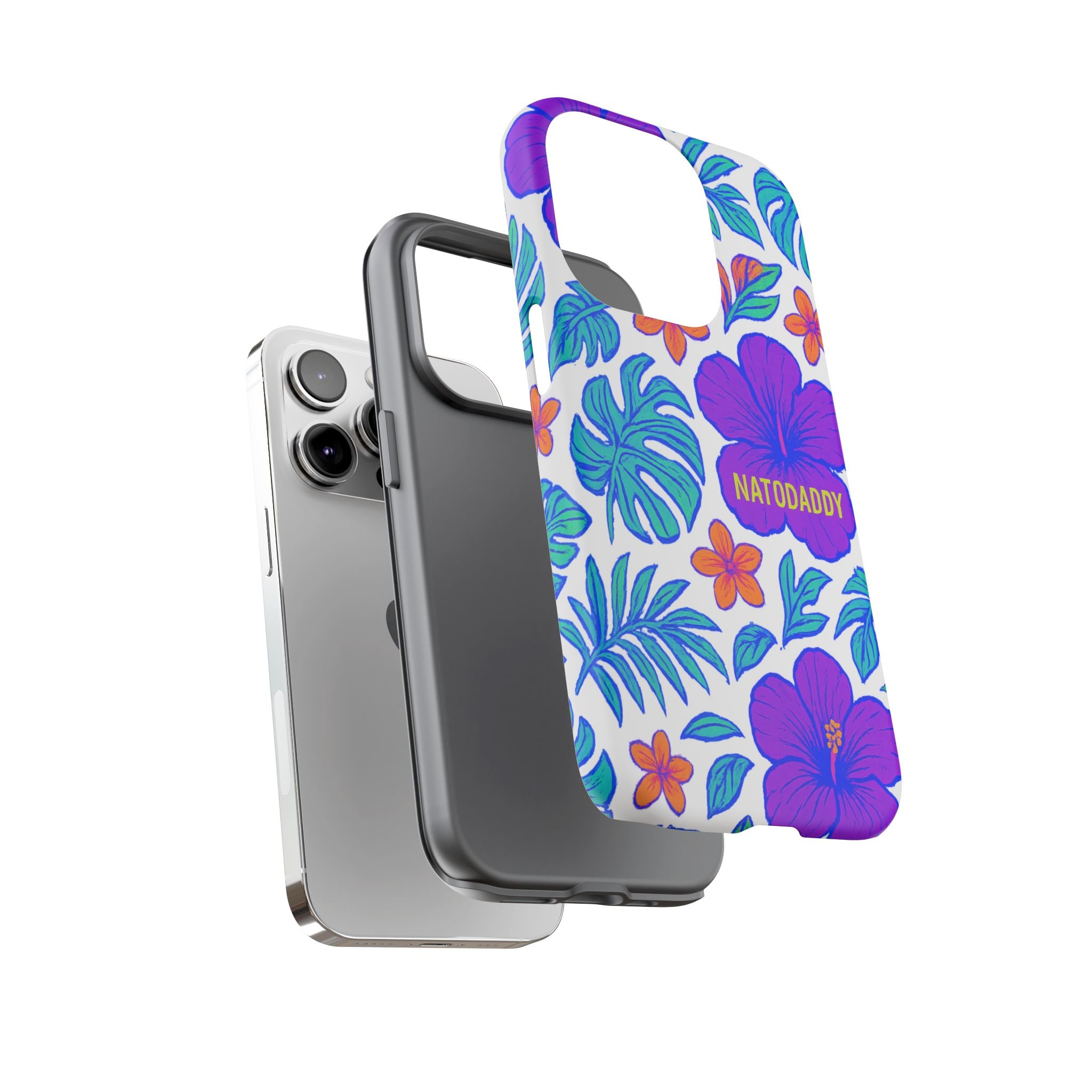 Tropical Phone Case | Tough Cases with Floral Design, Gift for Him/Her, Summer Vibe, Phone Accessory, Cute Design