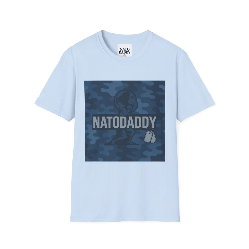 NATO Daddy T-Shirt for Dads, Cool Casual Wear, Unique Gift for Father's Day, Unisex Softstyle Tee, Camo Graphic Shirt