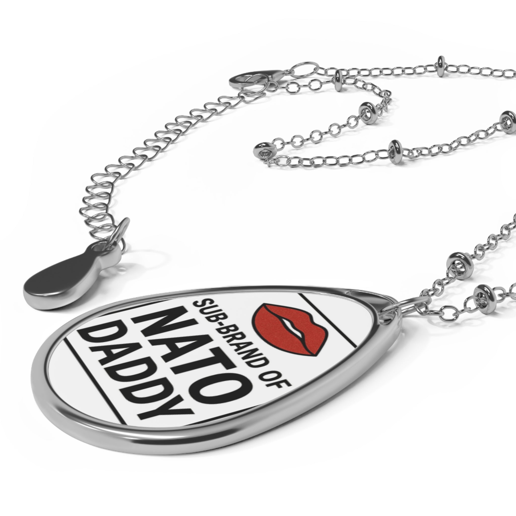 Charming Oval Necklace with Unique Design, Personalized Jewelry, Gift for Dad, Trendy Accessory, Statement Necklace, Fun Fashion