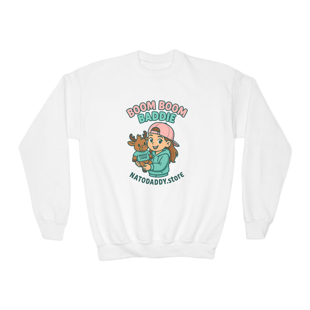 Youth Crewneck Sweatshirt with Fun Cartoon Graphics, Cozy Kids Sweater, Perfect for Everyday Wear, Birthday Gift, Holiday Apparel