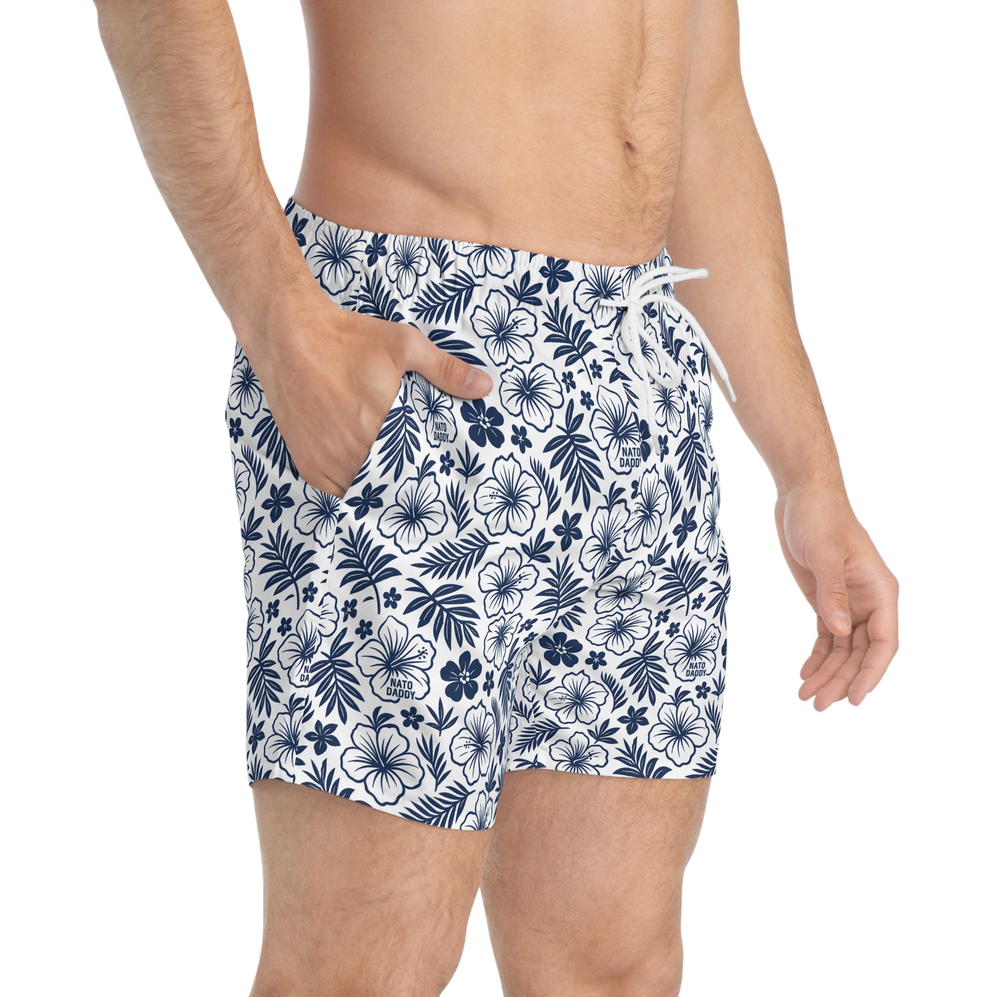 Tropical Print Swim Trunks - Fun Summer Beach Wear, Surf Shorts, Vacation Essentials, Pool Party Attire, Stylish Mens Swimwear