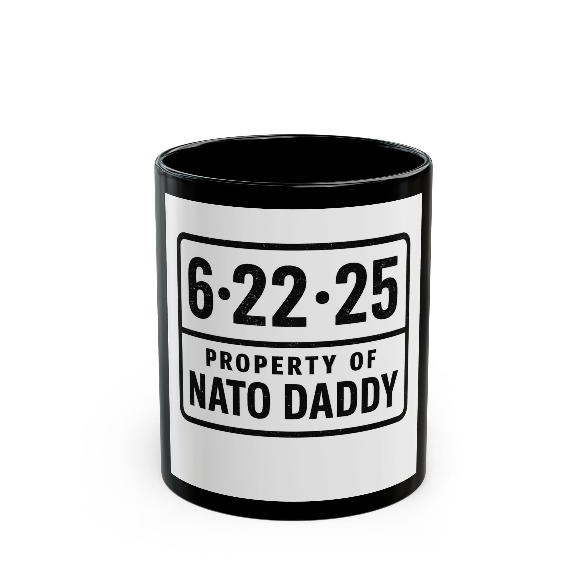 Personalized Black Mug for Dads, Custom Gift, Father's Day Mug, Coffee Cup for Dad, Nato Daddy Mug