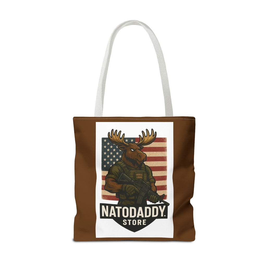 Patriotic Moose Tote Bag - Ideal for Military Pride, Gift for Outdoors Lovers, Statement Bag, Everyday Use, Travel Essentials
