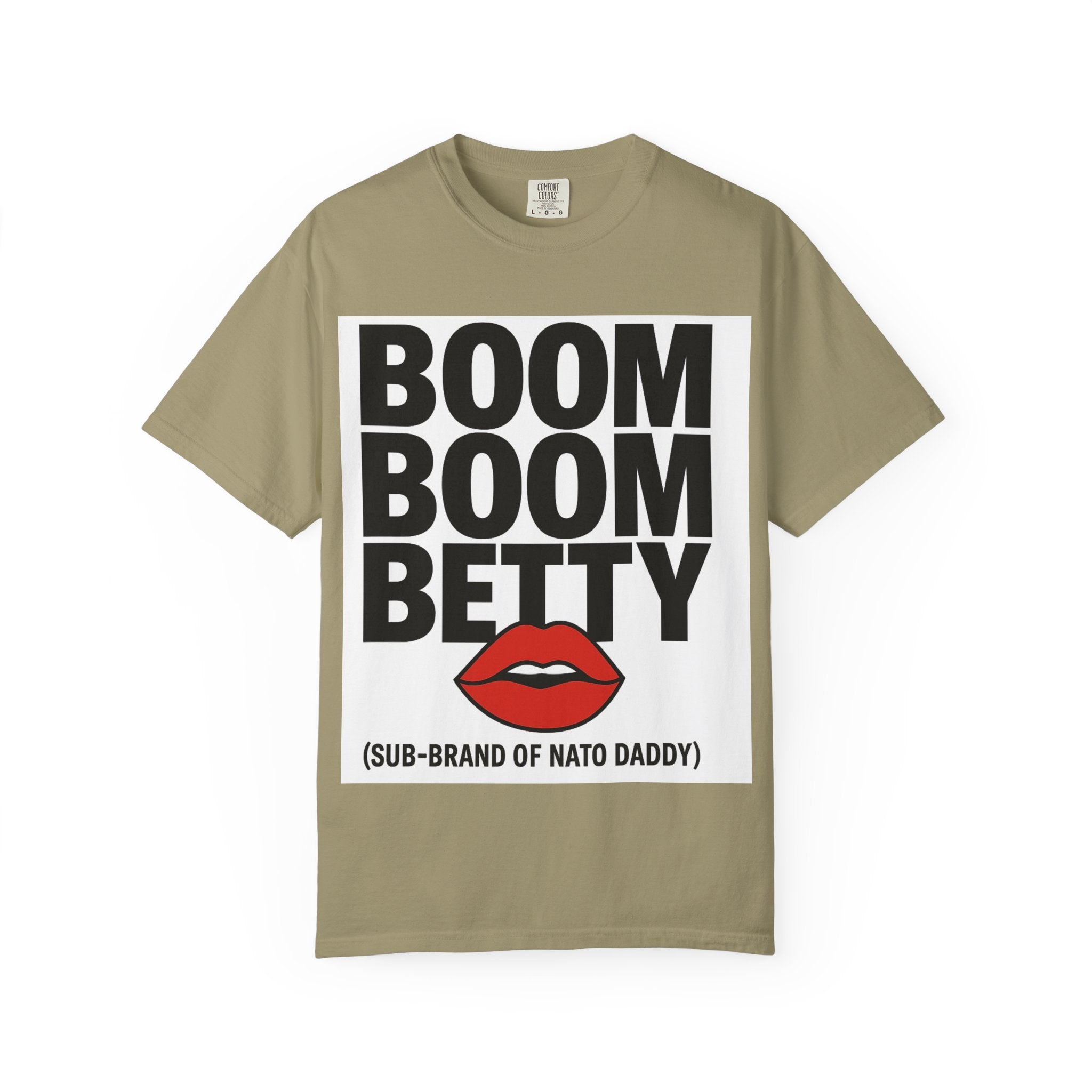 Boom Boom Betty Unisex Garment-Dyed T-shirt, Casual Tee, Cool Graphic Tee, Gift for Her, Trendy Streetwear