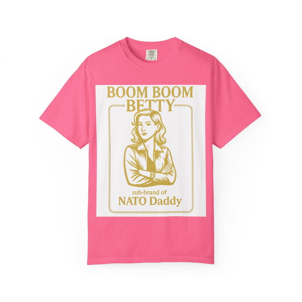 Boom Boom Betty Unisex T-Shirt, Funny Graphic Tee, Gift for Dads, Quirky Casual Wear, Unique Father's Day Present, Humor Shirt