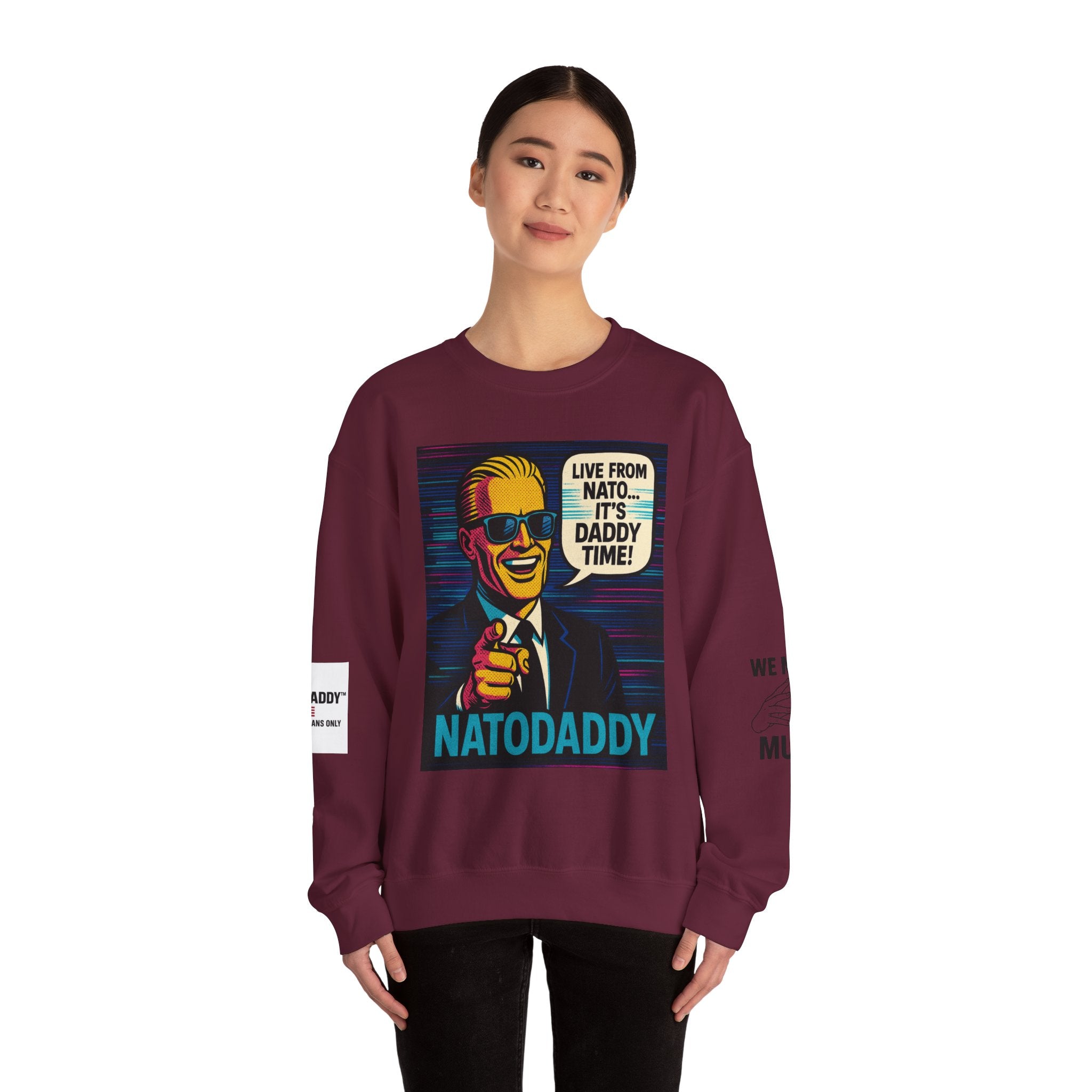 NATODADDY Humor Crewneck Sweatshirt, Unisex Sweatshirt, Funny Gift for Dads, Dad Humor Apparel, Casual Wear for Holidays