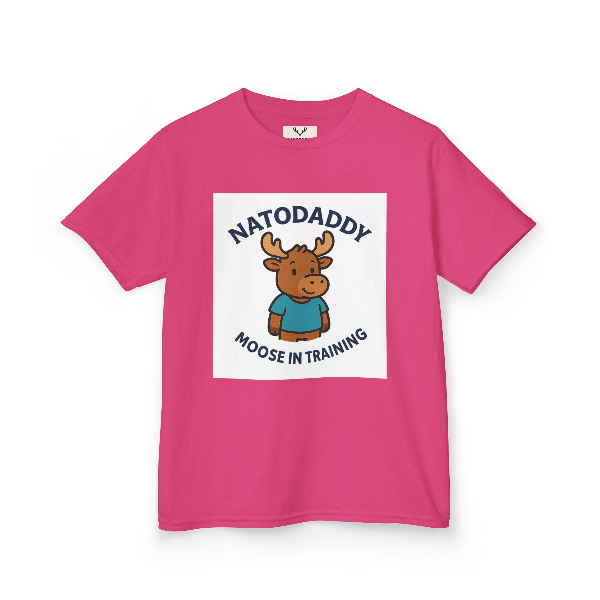 Kids Moose in Training Tee, Fun Children's Shirt, Gift for Dads, Playful Apparel, Birthday Party Outfit, Family Matching Tee