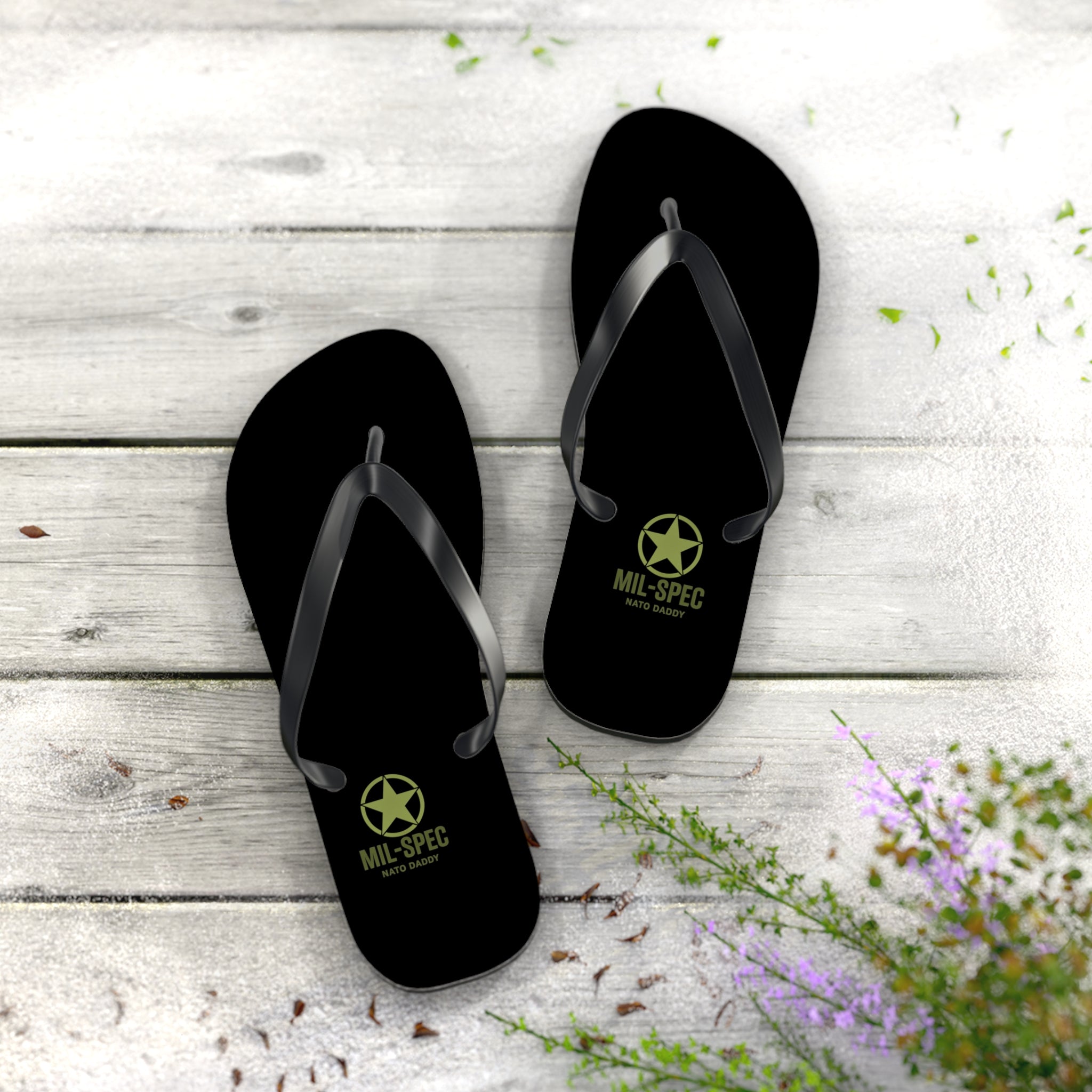 Men's Military-Inspired Flip Flops, Casual Beach Footwear, Outdoor Slippers, Summer Sandals, Customized Summer Style