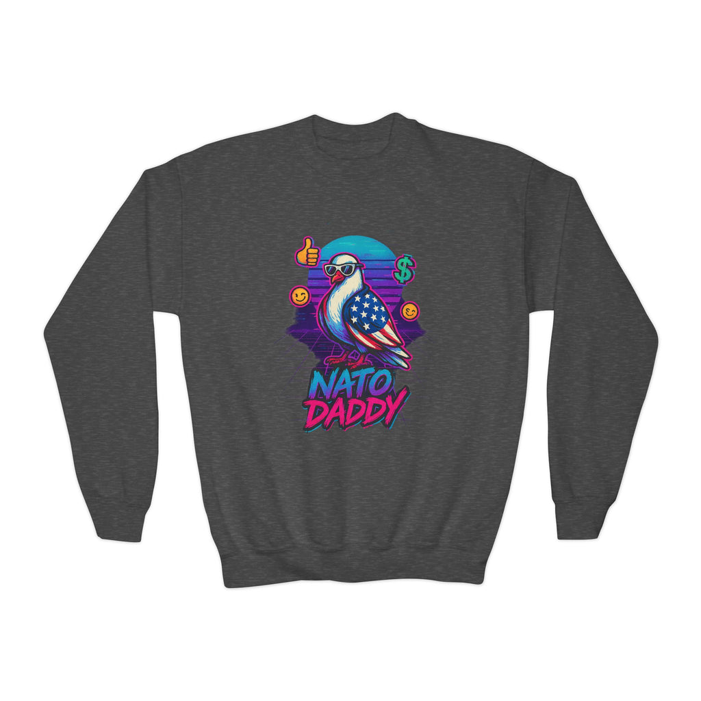 Hip Retro Youth Crewneck Sweatshirt with Fun NATO DADDY Design, Stylish Streetwear, Gift Idea for Kids, Cool Casual Wear, Trendy [...]