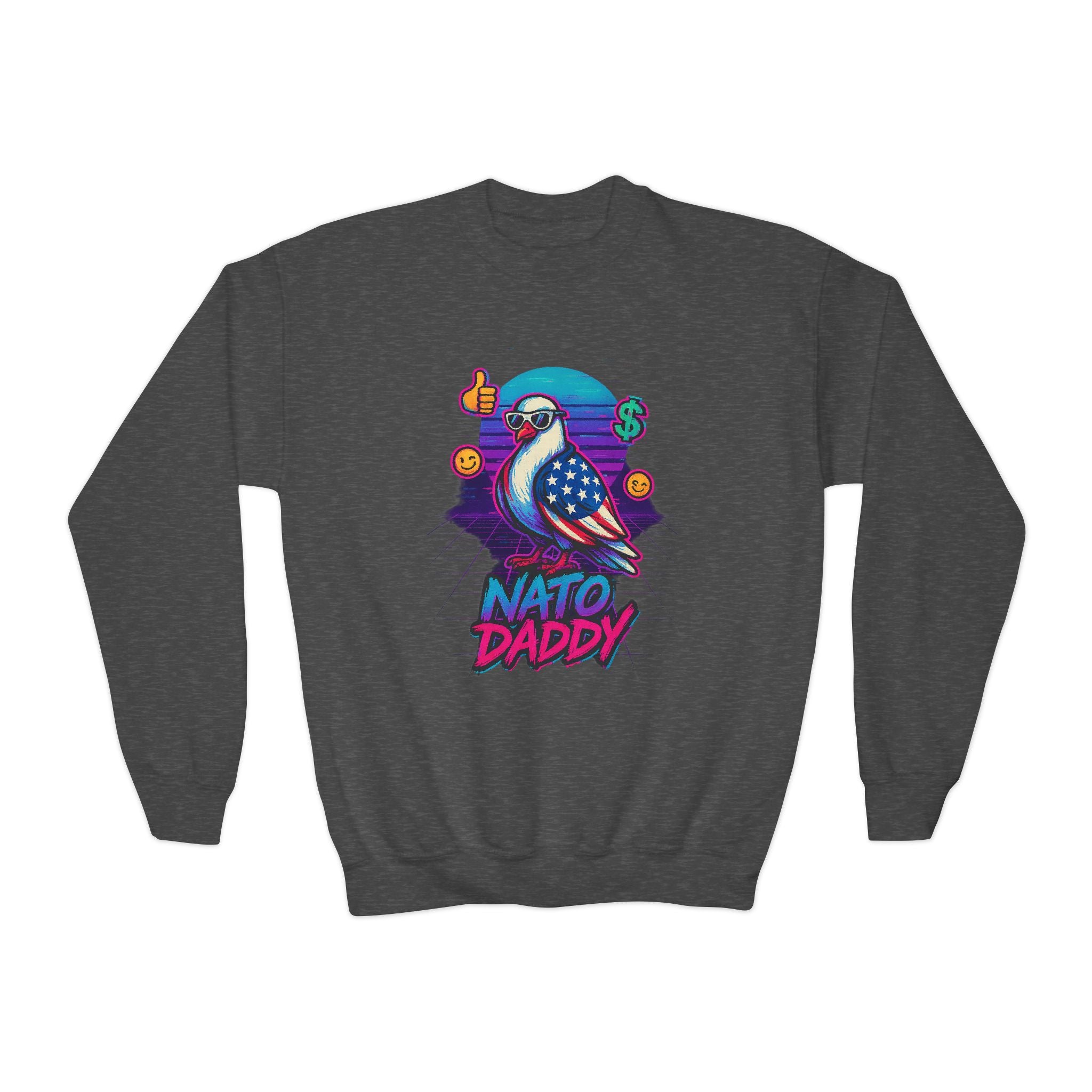 Hip Retro Youth Crewneck Sweatshirt with Fun NATO DADDY Design, Stylish Streetwear, Gift Idea for Kids, Cool Casual Wear, Trendy [...]