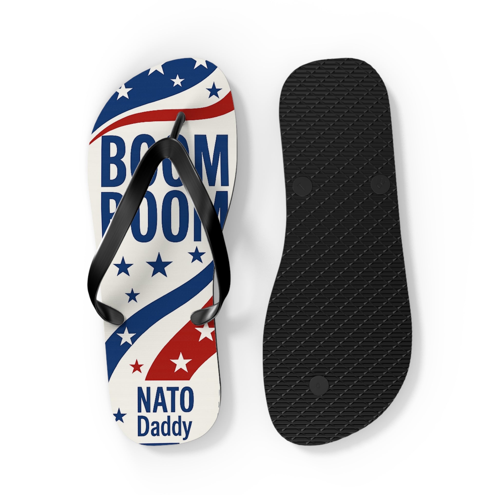 Patriotic Flip Flops | Boom Boom Badass Babe | Perfect for Summer, BBQs, Beach Days, Father's Day, Casual Wear